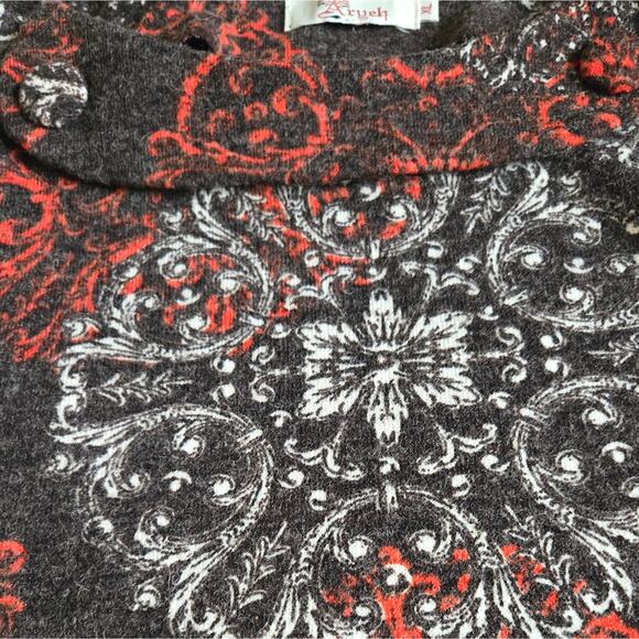 Aryeh Anthoropologie Moroccan Arabesque Sweater Dress Size XL Brown Orange - Picture 5 of 8